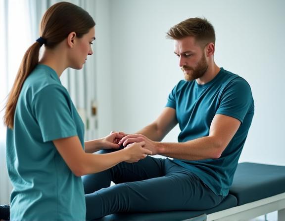 Séance de physiothérapie pour la prévention des blessures